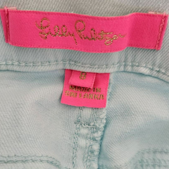 Lilly Pulitzer Ocean Blue Ankle Jeans Size 8 - Picture 2 of 10
